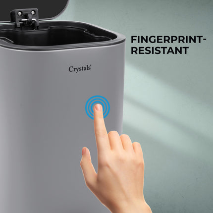 Stainless steel pedal bin with anti-slip base