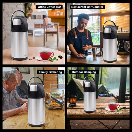 3L Stainless Steel Airpot Hot Drink Flask