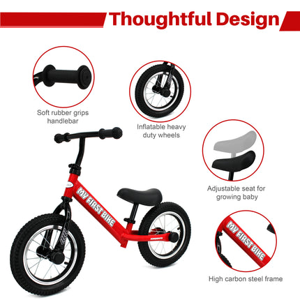 My First Bike 12" Kids Balance Bike For 2-6 Years
