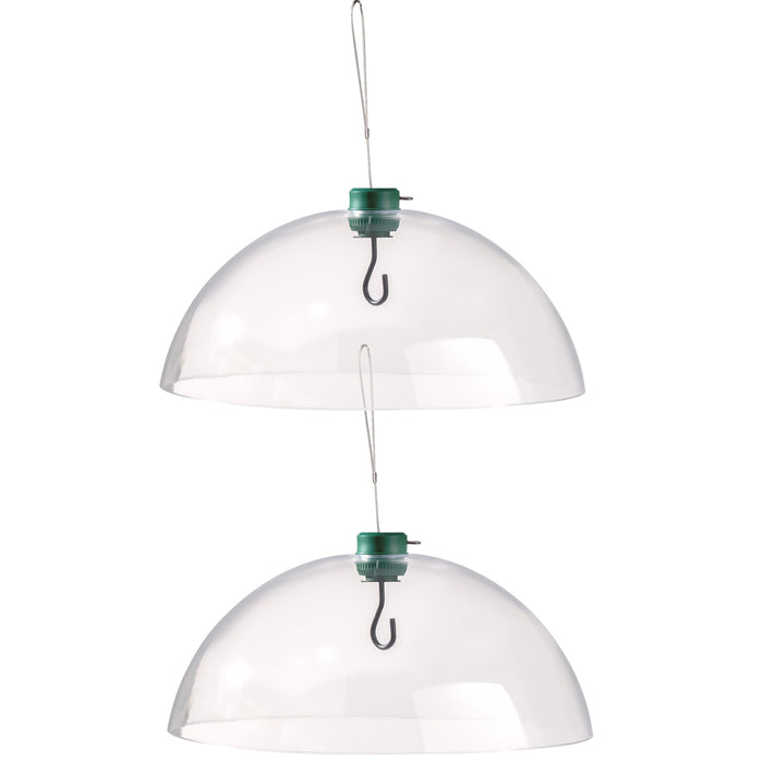 2 Pack Squirrel Proof Clear Dome Guards for Bird Feeders
