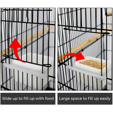 Bird Cage Large Metal - Black/White