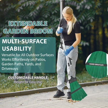 5-Piece Garden Leaf Rake Set with Grabbers, Gloves & 500L Bag