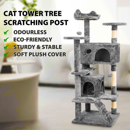 138cm Large Cat Tree Multilevel Scratching Post