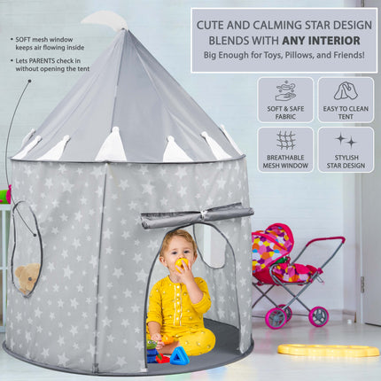 Kids Wizard & Princess Castle Tent Playing Tent