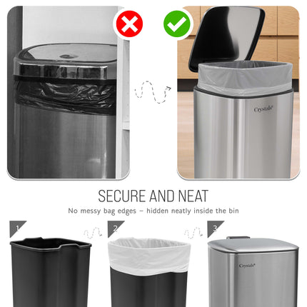 Square 30L Pedal Bin with Soft Close Lid