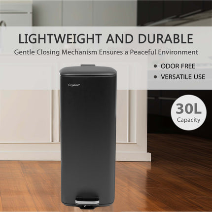 Square 30L Pedal Bin with Soft Close Lid