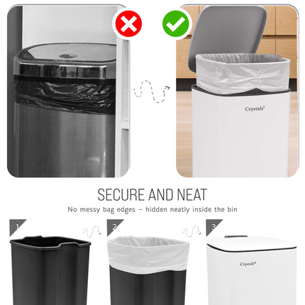 Square 30L Pedal Bin with Soft Close Lid