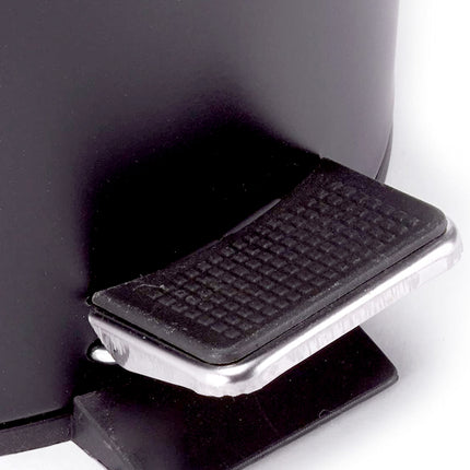 3L Stainless Steel Black Black Pedal Bin