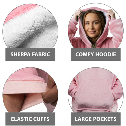 Long Plush Oversized Hoodie Blanket