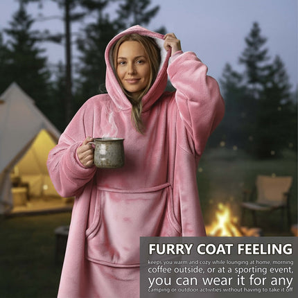 Long Plush Oversized Hoodie Blanket