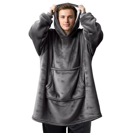 Long Plush Oversized Hoodie Blanket