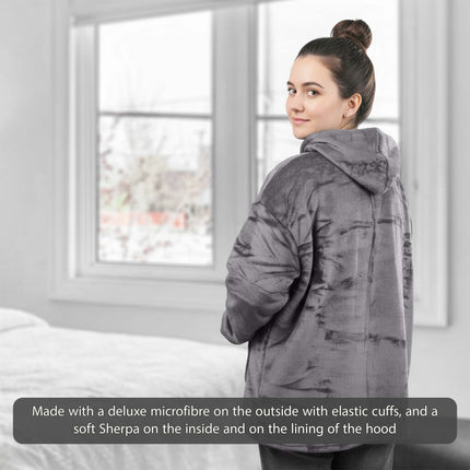 Long Plush Oversized Hoodie Blanket