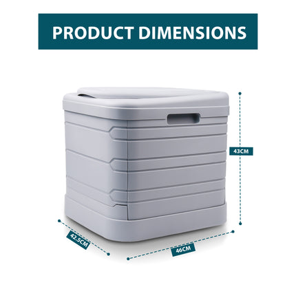 Black portable toilet suitable for adults and children