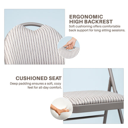 High Back Metal Folding Padded Fabric Chair