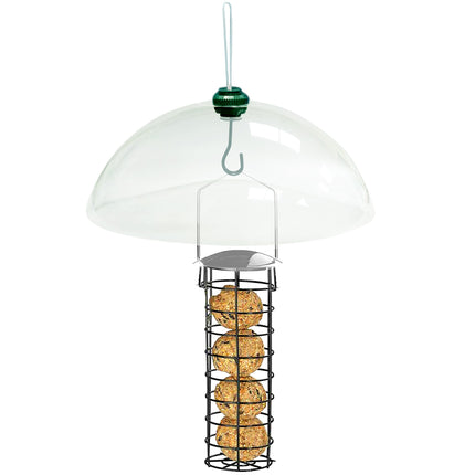 Dome bird feeder baffle with adjustable fixtures for various poles
