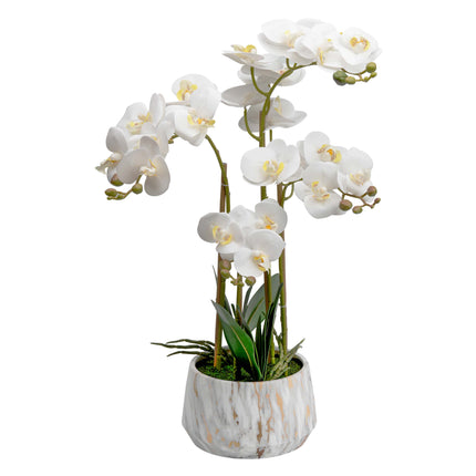 Elegant orchid home decor floral arrangement