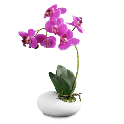 Faux orchid home accessory for indoor decor