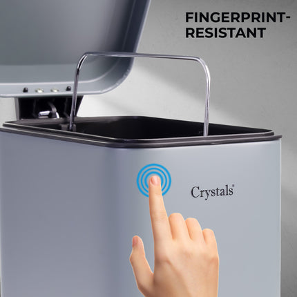 Modern matte grey uk design of 5L pedal bin