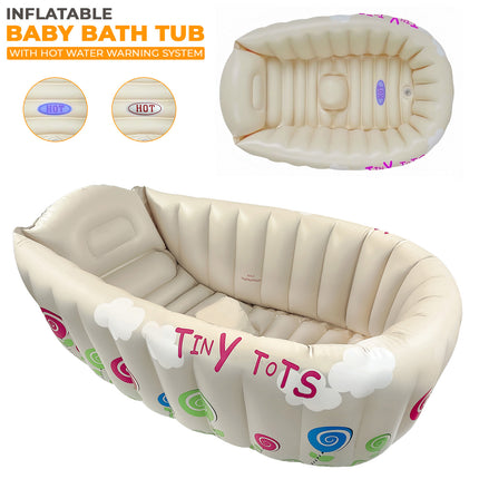 Compact Foldable Baby Bath Tub with Heat Sensor, Easy Storage, and Perfect for UK Travel