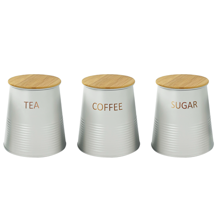 Metal storage containers with wooden lids for UK homes