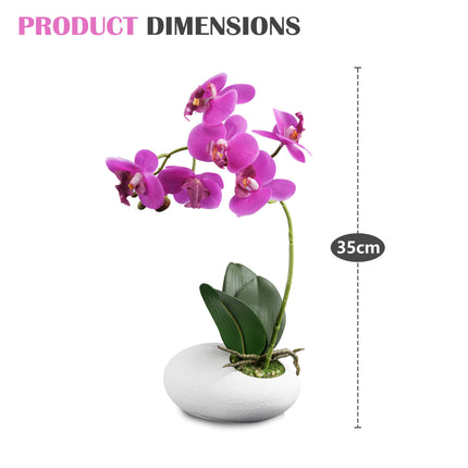 Ornamental faux orchid plant for room decor