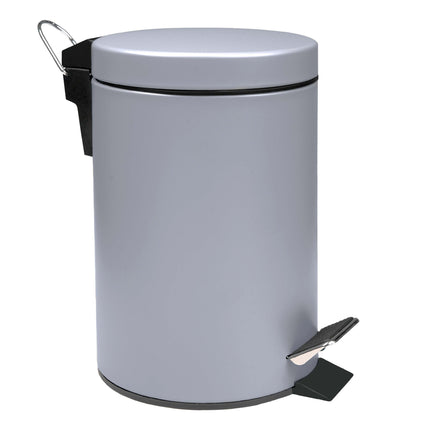 3 Litre Small Pedal Bin Grey