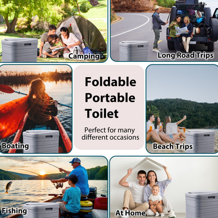 Portable loo for use in caravan or camping tent setup