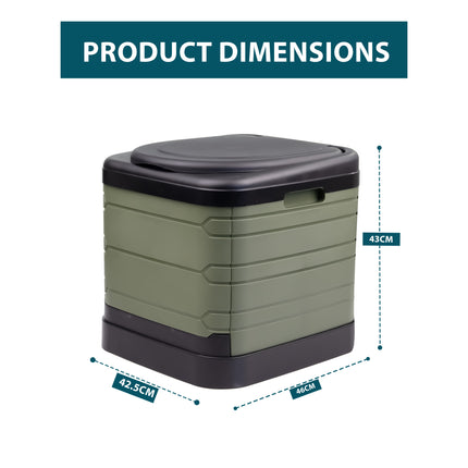 Comfortable portable toilet for camping with soft seat