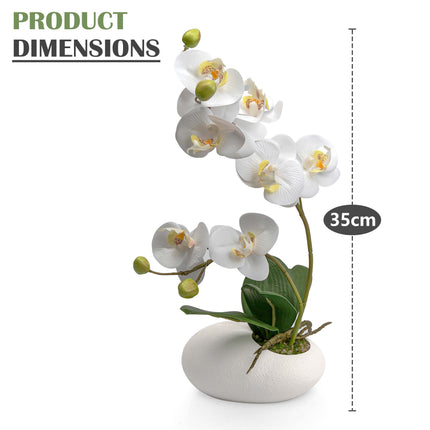 Realistic orchid potted plant for home styling