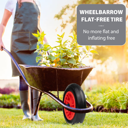 Solid PU Wheelbarrow Wheel for Rough Terrain and Construction