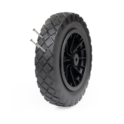 Solid rubber 14-inch puncture-proof wheel for trolleys and construction sites