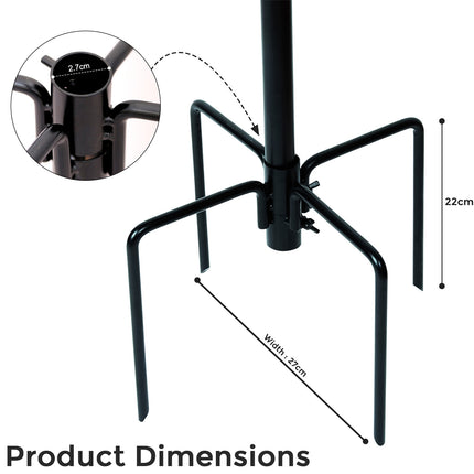 Stabilizer support for wild bird feeder stand setup in UK garden