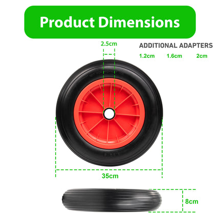 Steel Rim on PU 14 Inch Wheelbarrow Wheel