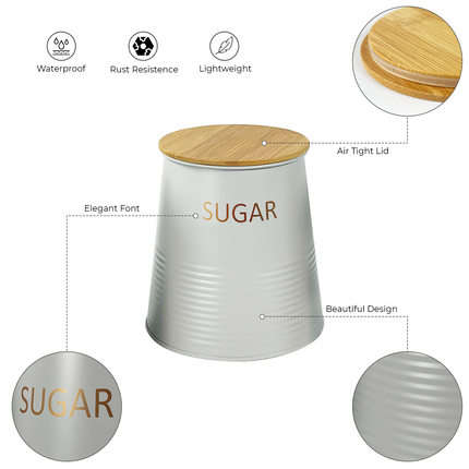 Tea coffee sugar jars for stylish modern UK kitchen