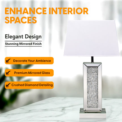 Soft white fabric lampshade ideal for bedroom ambiance