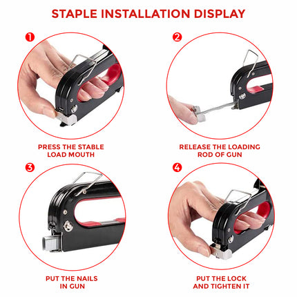 Staple Gun 8/12mm with 1500 Staples