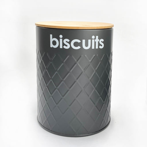 Grey Biscuits Canister