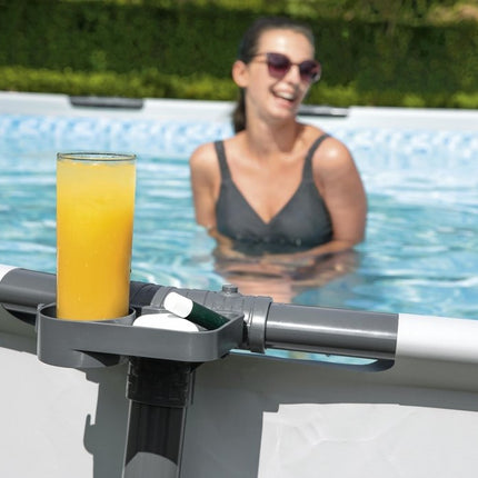Bestway Steel Pro Pool Cup Holder Grey