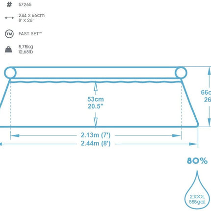 Bestway Fast Set Pool-8FT