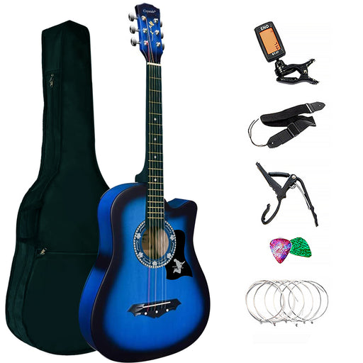 Blue Acoustic Guitar