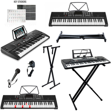 61 Keys Electronic Keyboard Piano + Stand & Chair