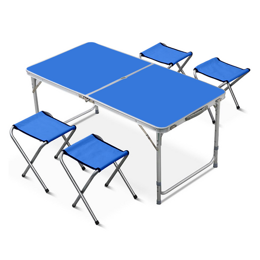 Blue Portable Outdoor Table Folding Chair
