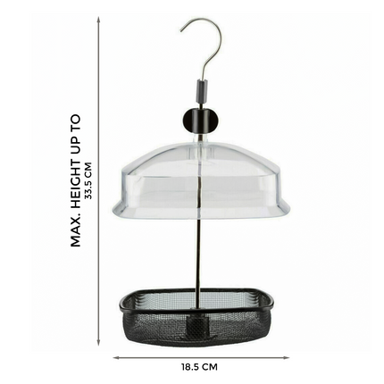 Hanging sunflower seed feeder for wild garden birds