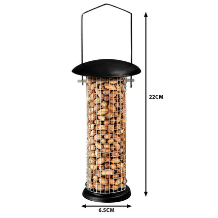 Durable metal peanut bird feeder for garden use