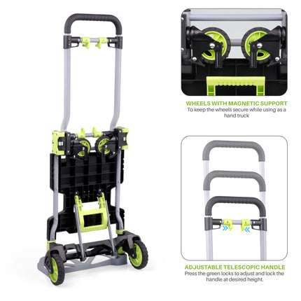 Heavy duty trolley cart with wheels for 120kg loads