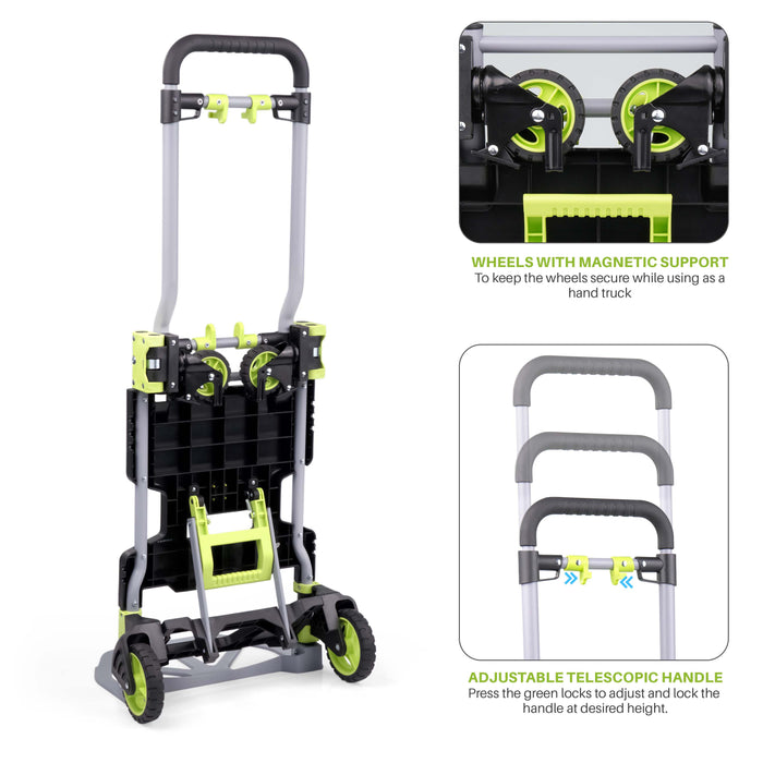Heavy duty trolley cart with wheels for 120kg loads