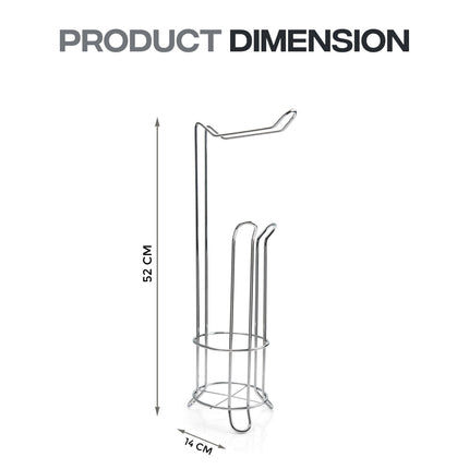 Toilet Roll Holder Free Standing - Chrome