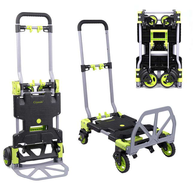 2-in-1 folding hand sack truck trolley for heavy-duty transport