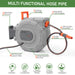 25m retractable hose reel with 180° rotation for flexible watering