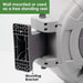 Installed 25m garden hose reel with wall bracket and swivel mount